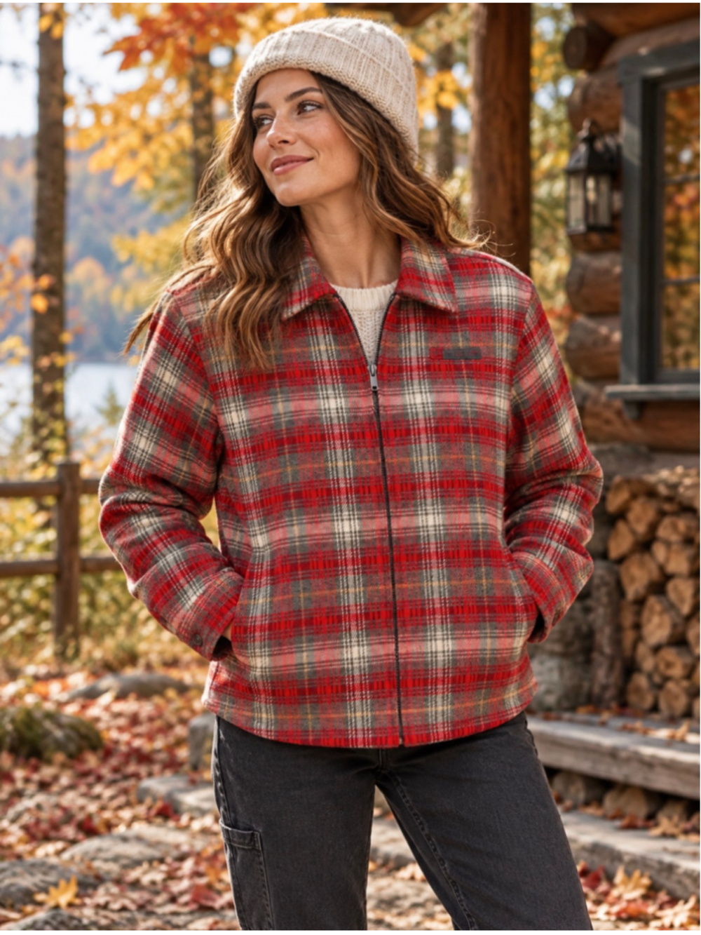 Vintage Polo Jeans Co Ralph Lauren Plaid Quilted Shacket Jacket Women's L